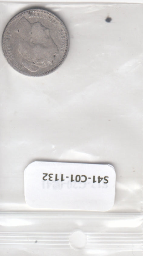 S41-C01-1132 Curacao 1/4 Gulden FI/FV 1900  Zilver KM35