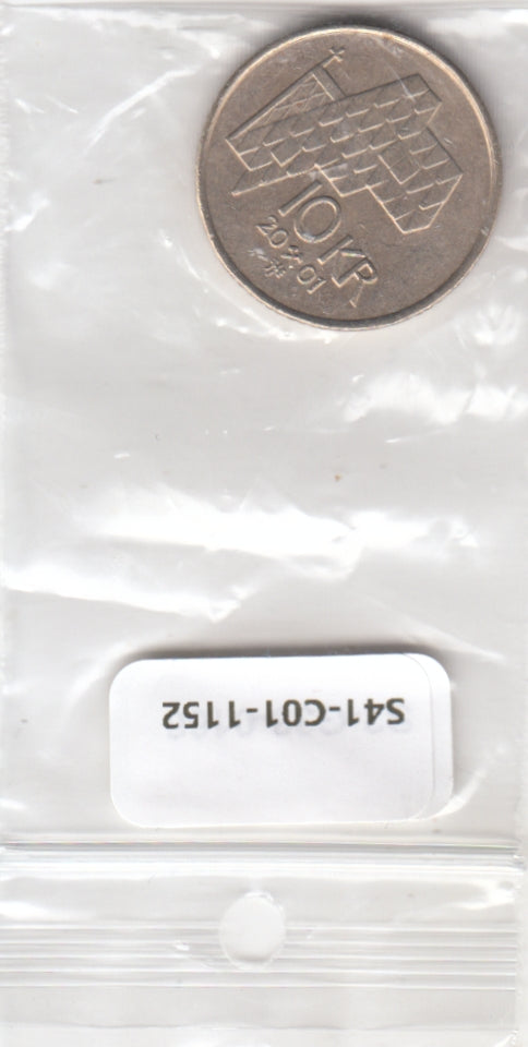 S41-C01-1152 Norway 10 krone XV 2001    KM457