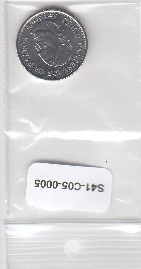 S41-C05-0005-M05 Panama 5 centesimos UNC 2017 KMKM133.2   Sara Sotillo
