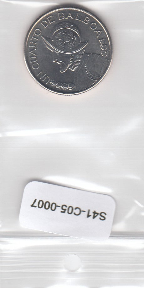 S41-C05-0007-M04 Panama 1/4 Balboa UNC 2017 KMKM128.2