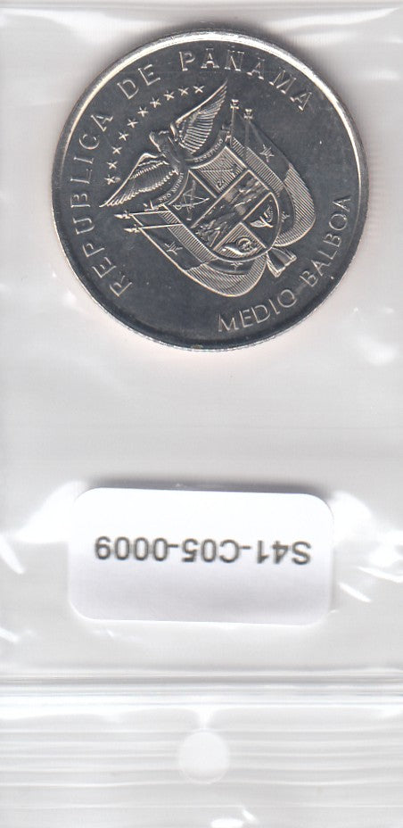 S41-C05-0009-M07 Panama 1/2 Balboa UNC 2018 KMKM161   Convent of San Francisco