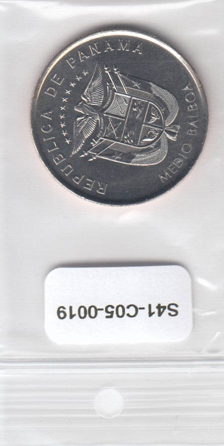 S41-C05-0019-M06 Panama 1/2 Balboa UNC 2016 KMKM 147   Companía de Jesús