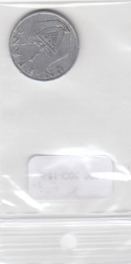 S41-C06-0002 Rwanda 1 Franc FI/VF 1974 KM12