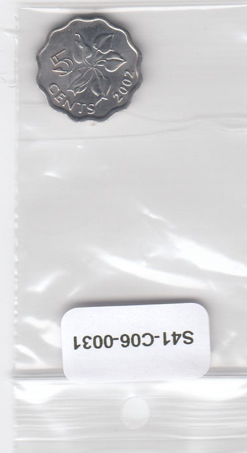 S41-C06-0031 Swaziland 5 Cents UNC 2002 KM48