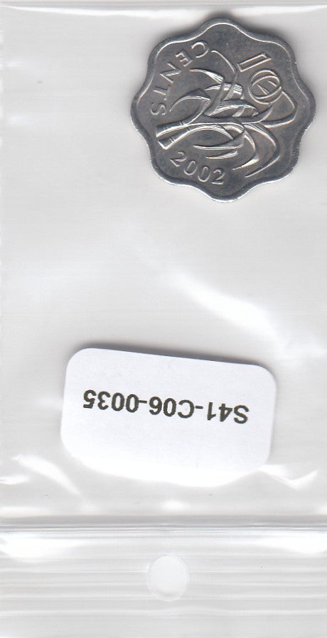 S41-C06-0035 Swaziland 10 Cents UNC 2002 KM49