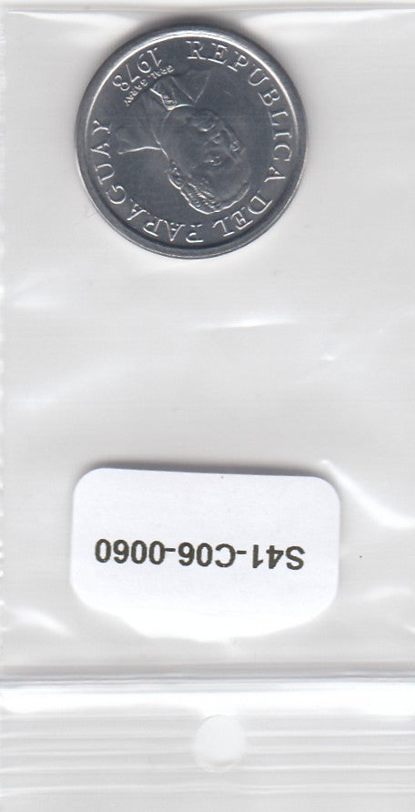 S41-C06-0060 Paraguay 10 Guaranies UNC 1978 KM167