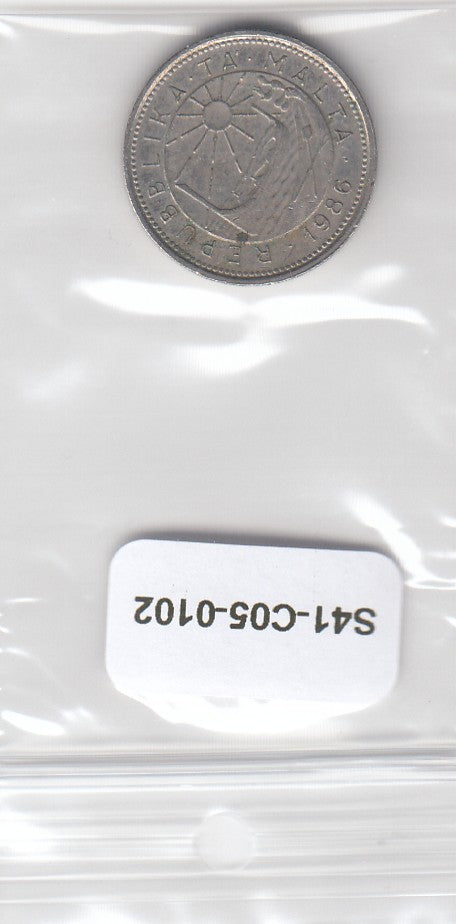 S41-C06-0102 Malta 10 Cents VF 1986 KM76