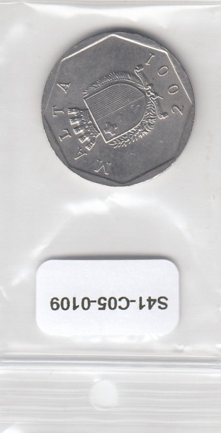 S41-C06-0109 Malta 50 cents XF 2001 KM98