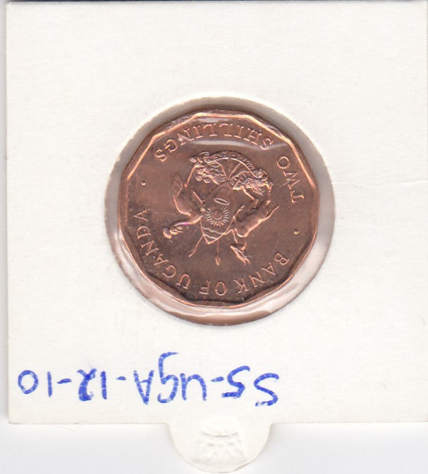 S5-UGA-0012-10 Uganda 2 shillings 1987  UNC KM# 28