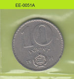 S6-HEE-0051 HUNGARY 10 FORINT 1971  VF