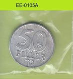 S6-HEE-0105 HUNGARY 50 FILLER 1986  XF KM574