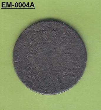 S6-HEM-0004 NEDERLAND CENT 1823  VG/FI KM47