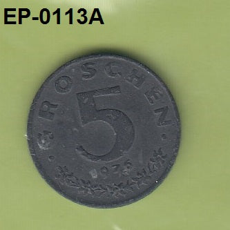 S6-HEP-0113 AUSTRIA 5 GROSCHEN 1976