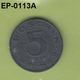 S6-HEP-0113 AUSTRIA 5 GROSCHEN 1976