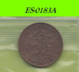 S6-HES-0183 NETHERLANDS 2 1/2 CENT 1941  XF/UNC KM150