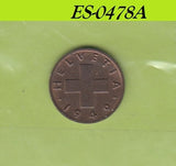 S6-HES-0478 ZWITSERLAND 1 RAPPEN 1949  VF KM46