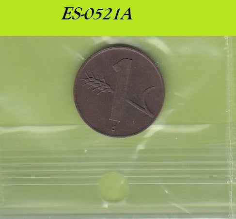 S6-HES-0521 ZWITSERLAND 1 RAPPEN 1963  VF KM46