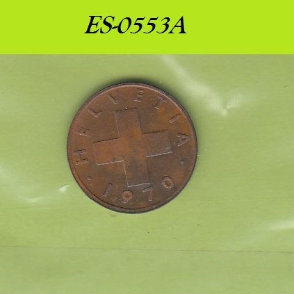 S6-HES-0553 ZWITSERLAND 1 RAPPEN 1970  UNC KM46