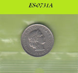 S6-HES-0731 ZWITSERLAND 5 RAPPEN 1962  ZF KM26