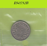 S6-HES-0752 ZWITSERLAND 5 RAPPEN 1963  VF KM26