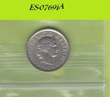 S6-HES-0769 ZWITSERLAND 5 RAPPEN 1964  VF KM26