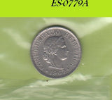 S6-HES-0779 ZWITSERLAND 5 RAPPEN 1967  VF KM26