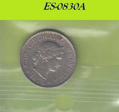S6-HES-0830 ZWITSERLAND 5 RAPPEN 1975  XF KM26