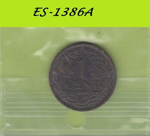 S6-HES-1386 NETHERLANDS 1 CENT 1922  VF KM152
