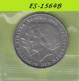 S6-HES-1564 NETHERLANDS 2-1/2 GULDEN 1980  UNC KM201 DUBBELKOP