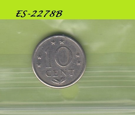S6-HES-2278 ANTILLEN 10 CENT 1974  VF KM10