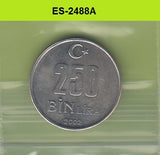 S6-HES-2488 TURKEY 250BINLIRA 2002  XF+ KM1137