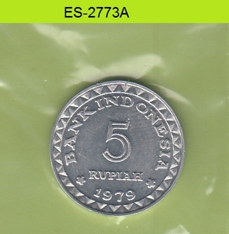 S6-HES-2773 INDONESIA 5 RUPIAH 1979  UNC KM43