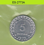 S6-HES-2773 INDONESIA 5 RUPIAH 1979  UNC KM43