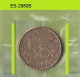S6-HES-2880 NEDERLAND 5 GULDEN 1989  VF KM210