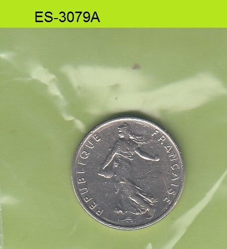 S6-HES-3079 FRANCE 1/2 FRANC 1965  VF KM931.1