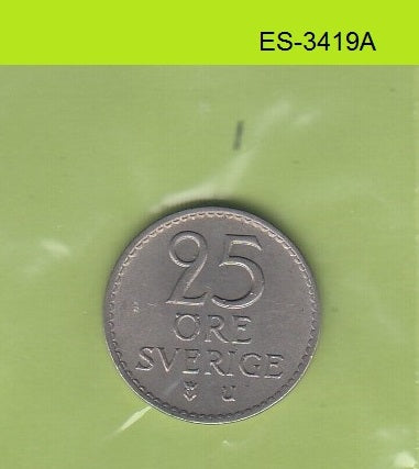 S6-HES-3419 SWEDEN 25 ORE 1963  VF