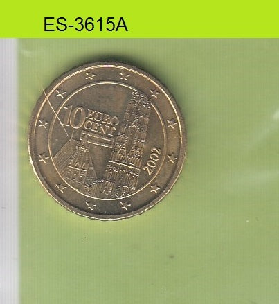 S6-HES-3615 AUSTRIA 10 EUROCENT 2002  UNC
