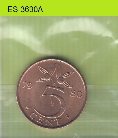 S6-HES-3630 NEDERLAND 5 CENTS 1980  FDC