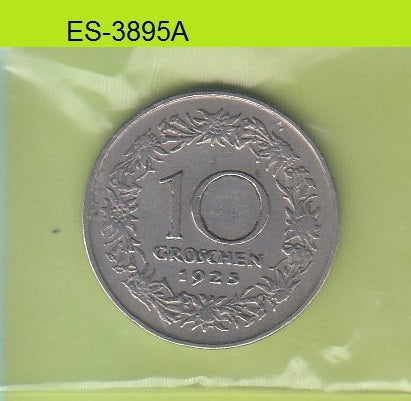 S6-HES-3895 AUSTRIA 10 GROSCHEN 1925  VF KM2838