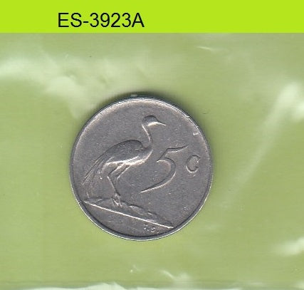 S6-HES-3923 SOUTH AFRICA 5 CENTS 1973  VF KM84