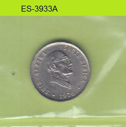 S6-HES-3933 SOUTH AFRICA 5 CENTS 1976  VF KM93