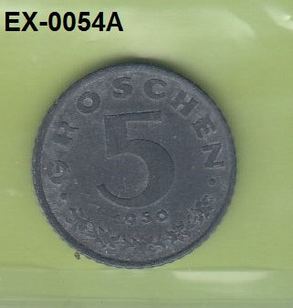 S6-HEX-0054 OOSTENRIJK 5 GROSCHEN 1950  VF