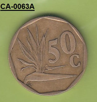 S8-CAA-0063 Zuid Afrika 50 CENTS 1995 KM137 VF KM137