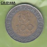 S8-CAA-0144 Portugal 100 ESCUDOS 1990  VF