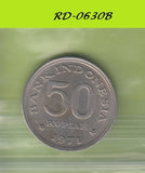 S8-RED-0630 Indonesia 50 RUPHIA 1971  UNC