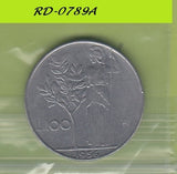 S8-RED-0789 Italy 100 LIRE 1956  VF KM96.1
