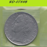 S8-RED-0789 Italy 100 LIRE 1956  VF KM96.1