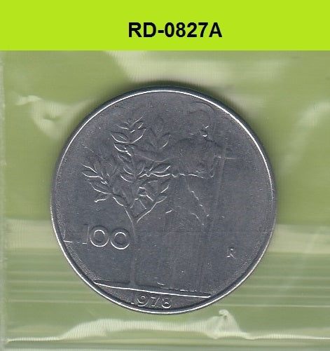 S8-RED-0827 Italy 100 LIRE 1978  VF/XF KM96.1