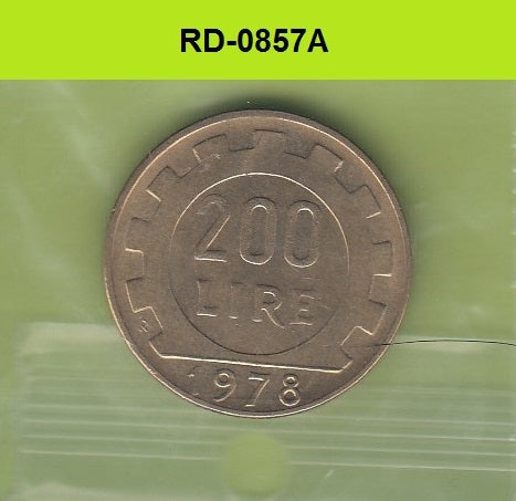 S8-RED-0857 Italië 200 LIRE 1978 UNC KM105