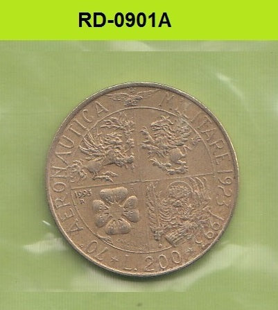 S8-RED-0901 Italy 200 LIRE 1993  VF KM155